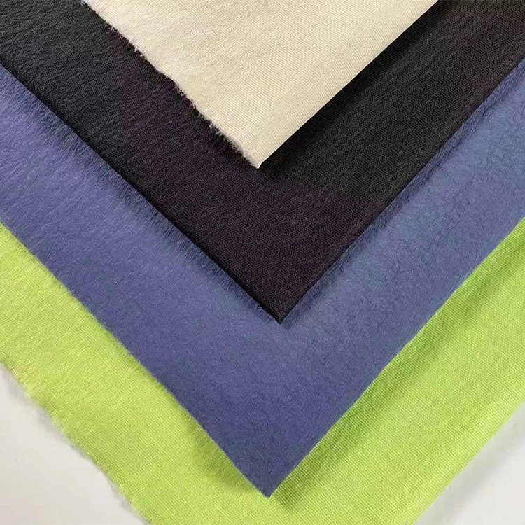 100% nylon stripped crepe fabric crinkle nylon fabric for down jacket